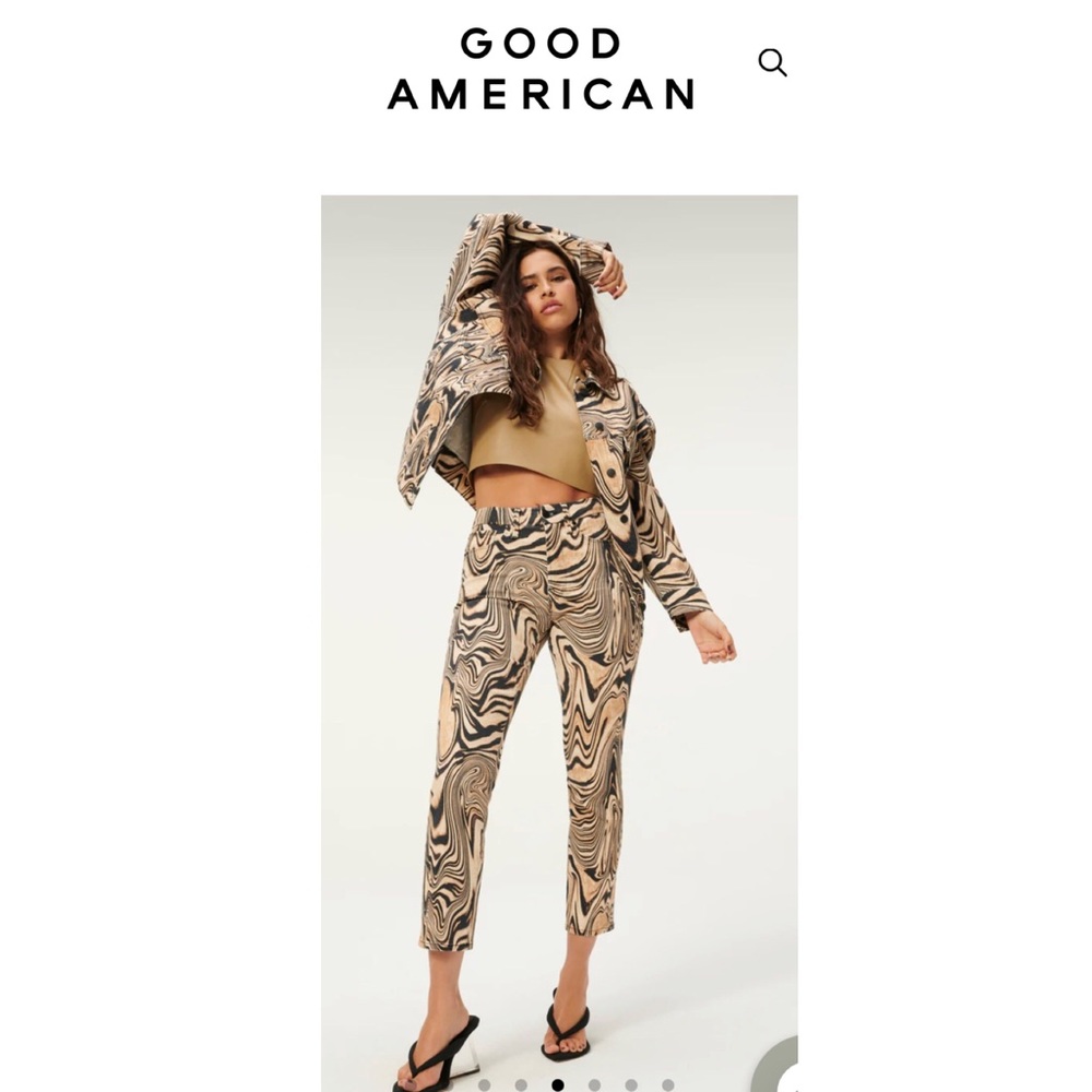 ✨SOLD✨ Good American Good Classic Natural Swirl Pants